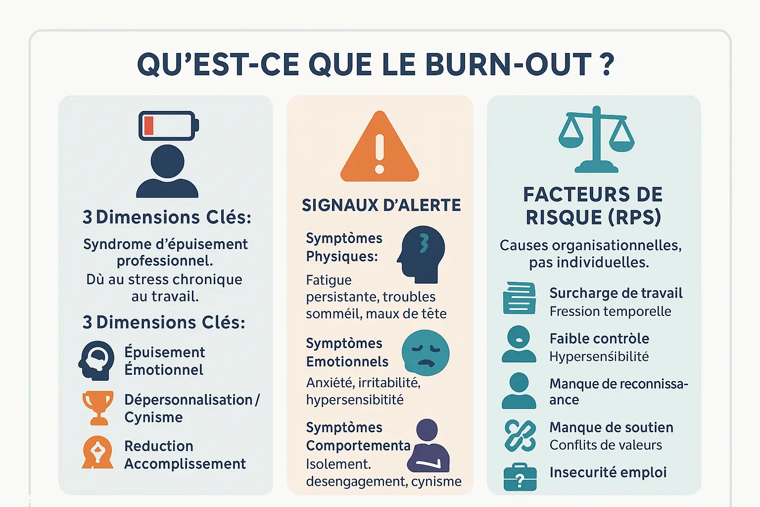 Visualisation des causes et conséquences du burn-out en entreprise