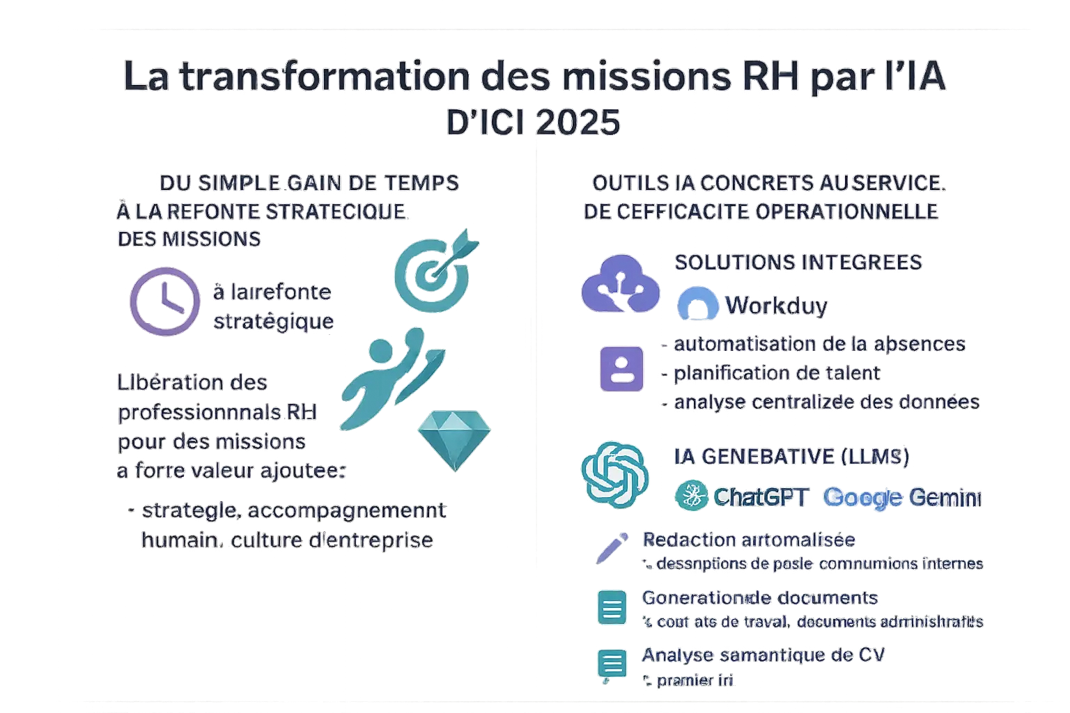 Illustration de l'IA dans les RH en 2025