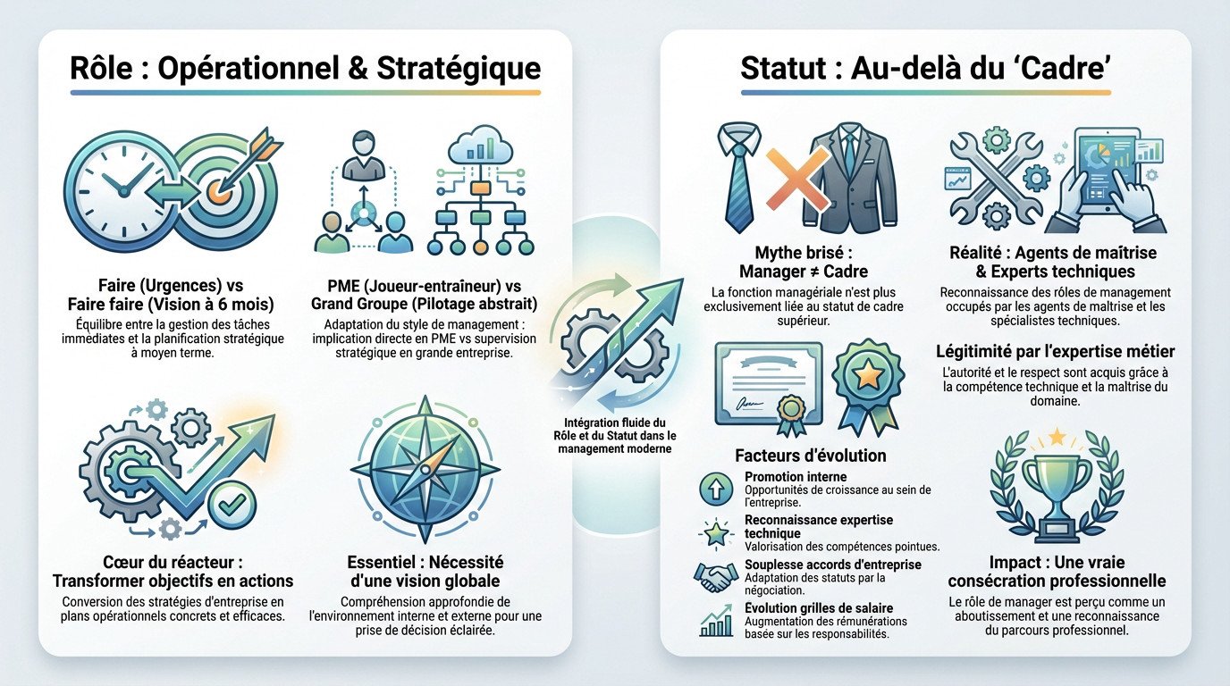 Manager en 2026 jonglant entre action opérationnelle et vision stratégique