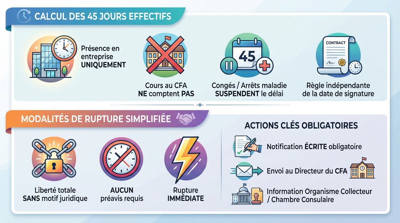 Jeune apprenti discutant des modalités de rupture de contrat avec son employeur