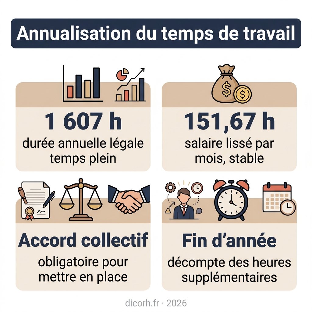 Infographie — annualisation du temps de travail