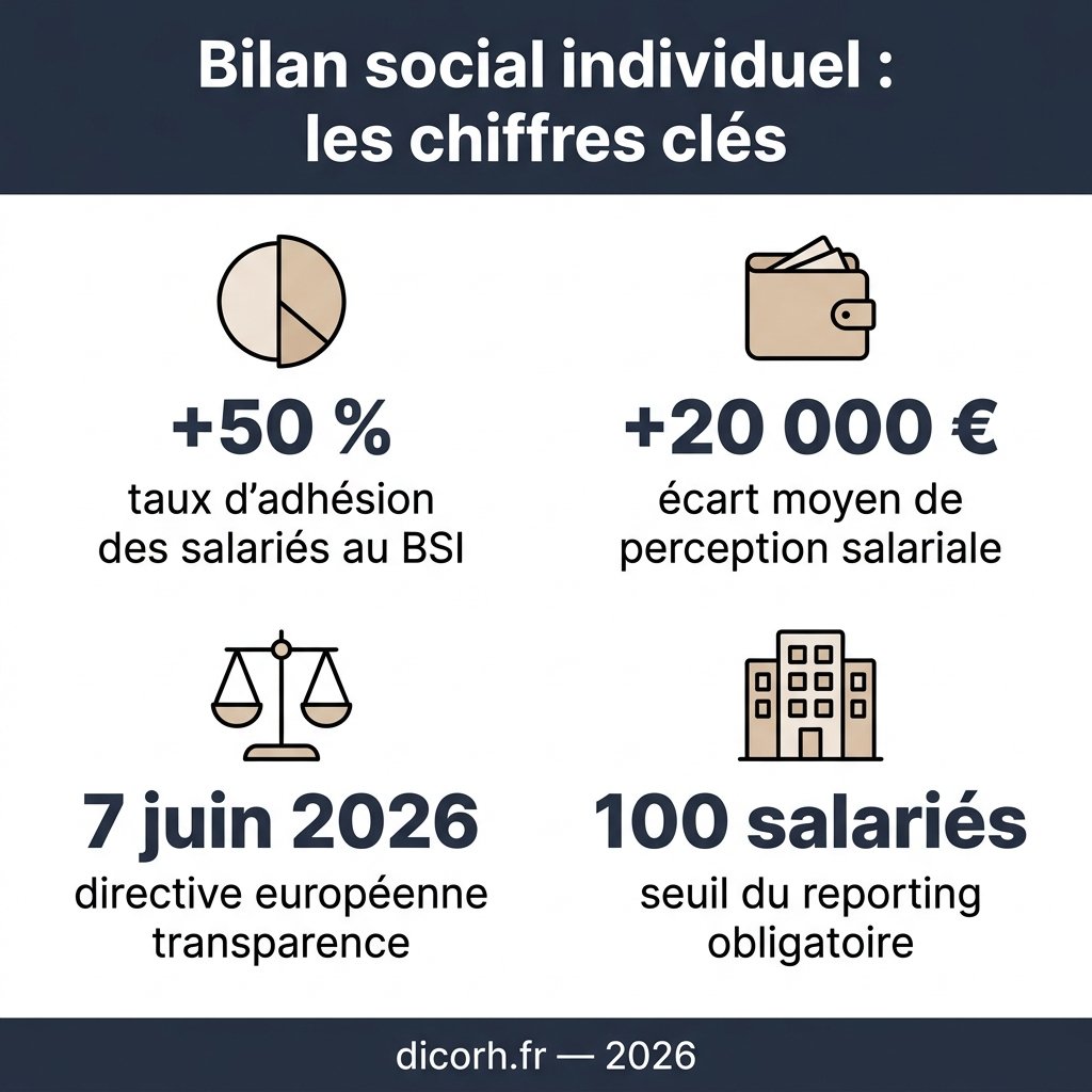 Infographie — Bilan social individuel : les chiffres clés