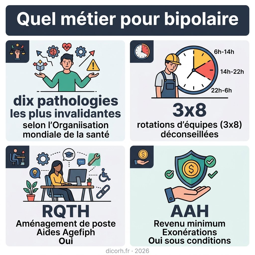 Infographie — quel métier pour bipolaire